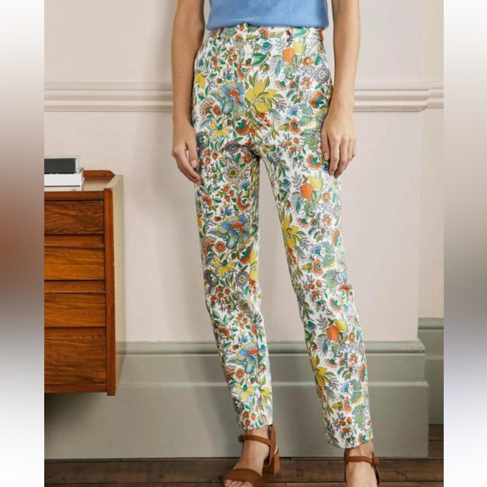 Boden Floral Print Pants - Multicolor